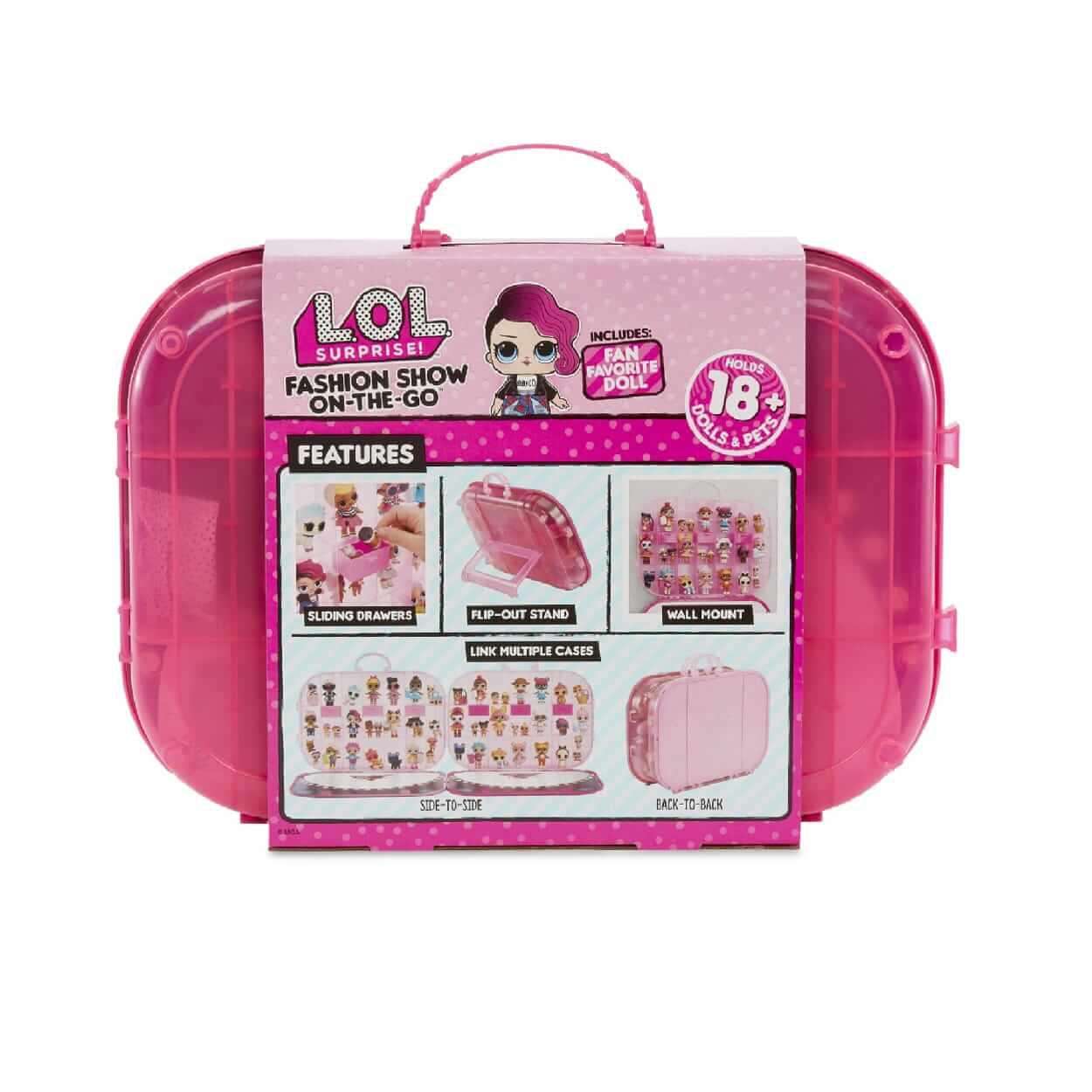 L.O.L. Surprise Fashion Show On-The-Go Hot Pink Storage & Playset. Кейс для хранения кукол ЛОЛ