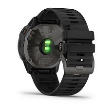 Часы с GPS навигатором Garmin fenix 6X Sapphire Black DLC w/Brwn Leather Band (010-02157-14), фото 2