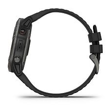 Часы с GPS навигатором Garmin fenix 6X Sapphire Black DLC w/Brwn Leather Band (010-02157-14), фото 2