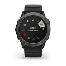Часы с GPS навигатором Garmin fenix 6X Sapphire Black DLC w/Brwn Leather Band (010-02157-14), фото 3