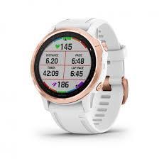 Часы с GPS навигатором Garmin fenix 6S Pro Rose Gold w/White Band (010-02159-11), фото 2