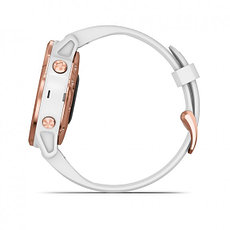 Часы с GPS навигатором Garmin fenix 6S Pro Rose Gold w/White Band (010-02159-11), фото 2