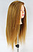 Голова-манекен русый волос искусственный термо 60 см, фото 5