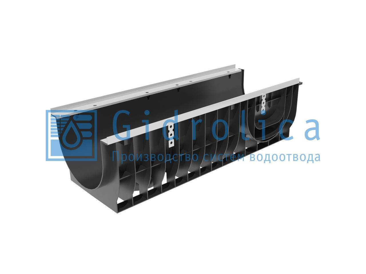 Лоток водоотводный Gidrolica Super ЛВ-30.38.29,6 - пластиковый, кл ...