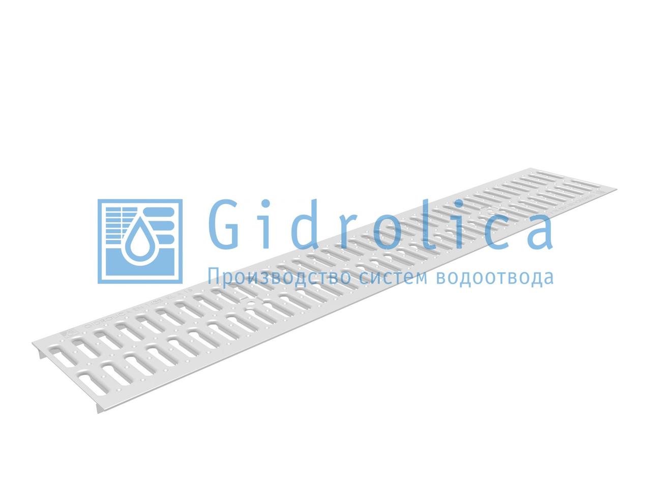 Решетка водоприемная Gidrolica Standart РВ -15.18,6.100 - штампованная стальная оцинкованная, кл. А15