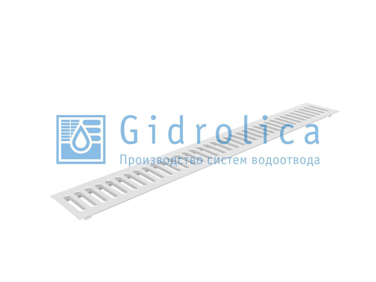 Решетка водоприемная Gidrolica Standart РВ -10.13,6.100 - штампованная стальная оцинкованная, кл. А15 - фото 1 - id-p67393391