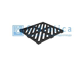 Решетка водоприемная Gidrolica Point РВ-28,5.28,5 - чугунная щелевая, кл. С250
