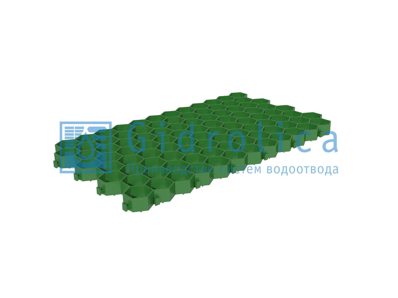 Решетка газонная Gidrolica Eco Standart РГ-70.40.3,2 - пластиковая зеленая - фото 1 - id-p67393521