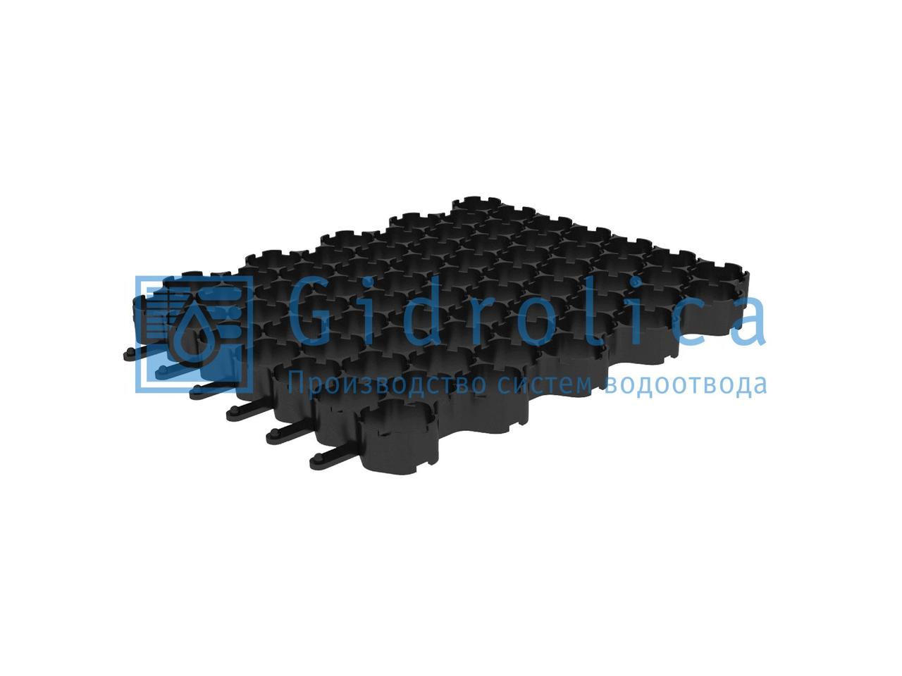 Решетка газонная Gidrolica Eco Normal РГ-53.43.3,5 - пластиковая черная - фото 1 - id-p67393522
