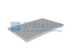Решетка Gidrolica Step Pro 390х590мм - стальная ячеистая оцинкованная
