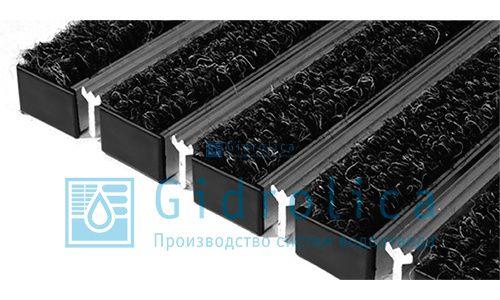 Придверная решетка Gidrolica Step - текстиль+скребок 390х590мм, фото 1