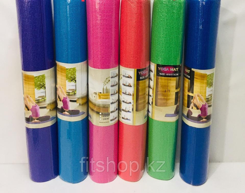 Коврик для йоги (йога мат,каремат) и фитнеса (с сумкой). 7 мм