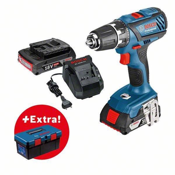 Аккумуляторный шуруповерт Bosch GSR 18-2 LI (2x2,0Ah;C) + BO Toolbox PRO (0615990L29)