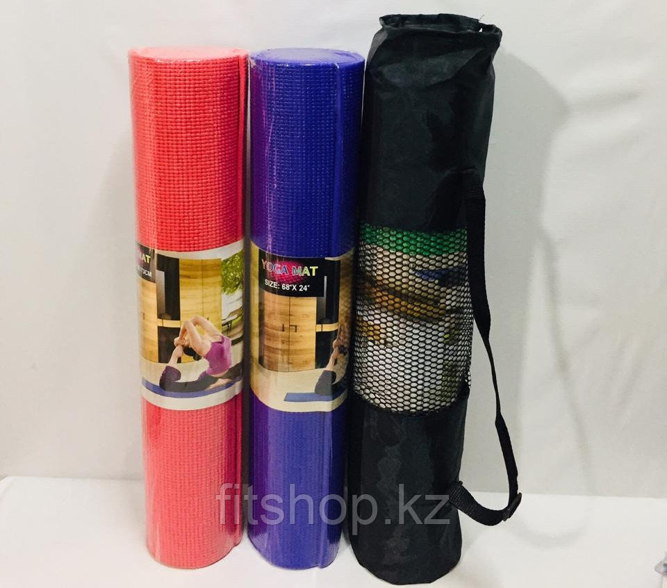 Коврик для йоги (йога мат,каремат) и фитнеса (с сумкой). 8 мм