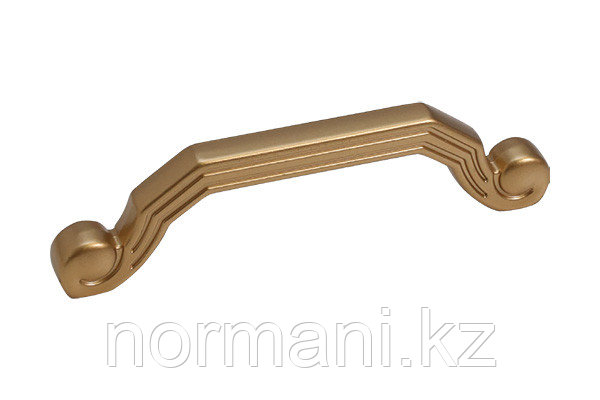 Мебельная ручка скоба, замак, размер посадки 96 мм, цвет золото матовое "Милан"