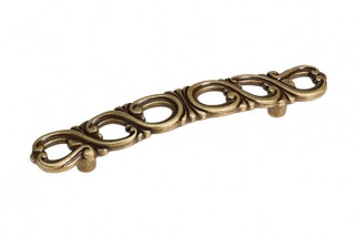 Мебельная ручка скоба, замак, размер посадки 96 мм, цвет бронза античная "Флоренция"
