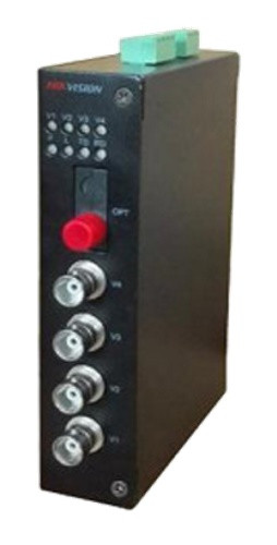 DS-3V04R-AU/720 - 4-х канальный 720р HD-TVI приемник цифрового видео по оптоволокну.