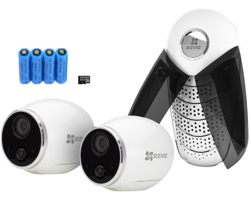 Mini Trooper X2 - Автономный комплект видеонаблюдения из двух камер Mini Trooper, базовой станции, карты