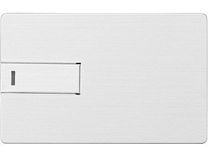Флеш-карта USB 2.0 16 Gb в виде металлической карты Card Metal, серебристый, фото 2