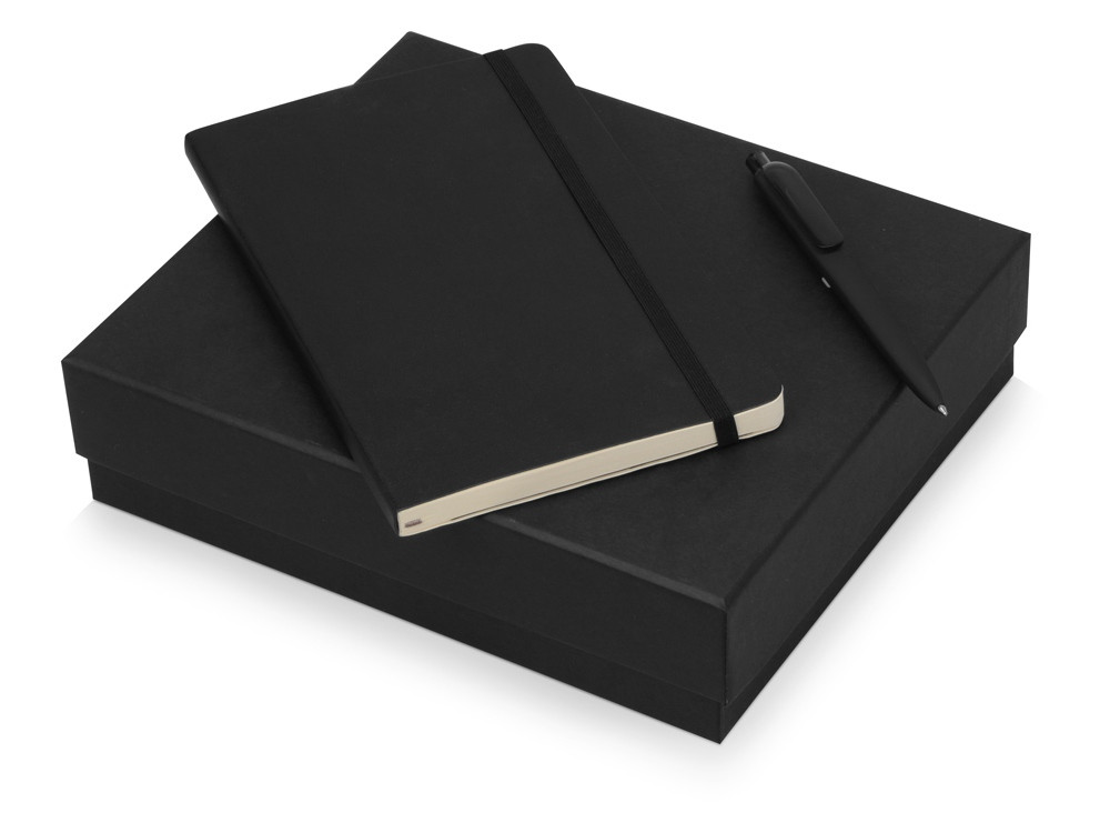 Подарочный набор Moleskine Indiana с блокнотом А5 Soft и ручкой, черный - фото 1 - id-p67400902
