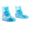 Бахилы силиконовые антискользящие голубые водонепроницаемые (дождевики для обуви), фото 2