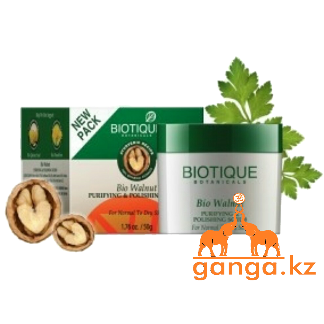 Скраб для лица Грецкий орех Биотоик (Bio Walnut Purifying &Polishing Scrub BIOTIQUE), 50 г.
