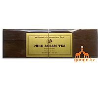 Индийский подарочный чай в деревянной шкатулке Ассам (Pure Assam Tea), 100 г.