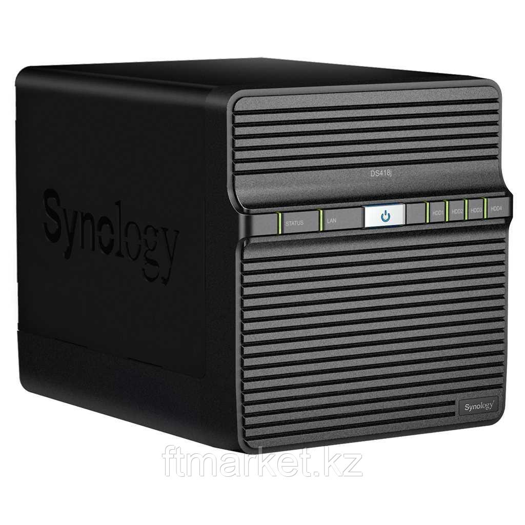 Сетевой RAID-накопитель, Synology DiskStation DS418j 4xHDD NAS-сервер для дома и бизнеса