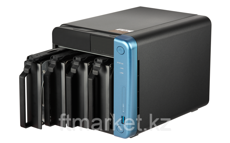 Сетевой RAID-накопитель Qnap TS-453Be-4G, 4 отсека 3,5"/2,5", 2 HDMI-порта. Intel Celeron J3455 1,5 ГГц, 4 ГБ.