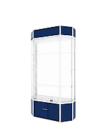 6-гранная Торговая Витрина "Астана" с порогом верх, низ