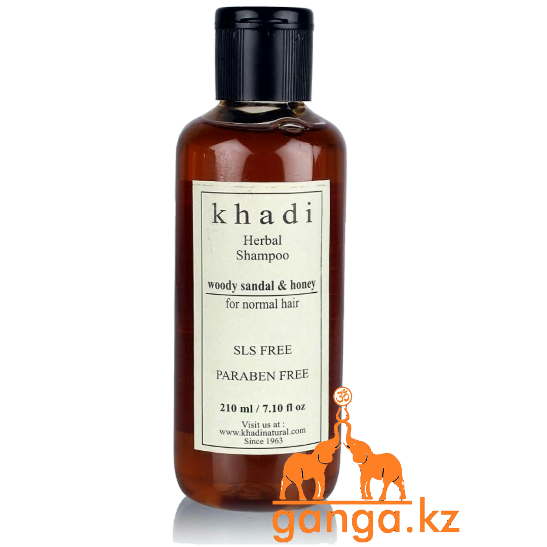 Шампунь KHADI Сандал и Мед без СЛС и Парабенов (Sandal & Honey SLS FREE PARABEN FREE), 210 мл.