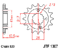 Звезда передняя JTF 1307.15