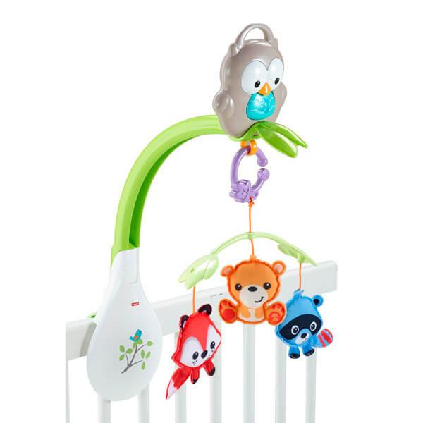 Mattel Fisher-Price Музыкальный мобиль 3-в-1 "Лесные друзья"