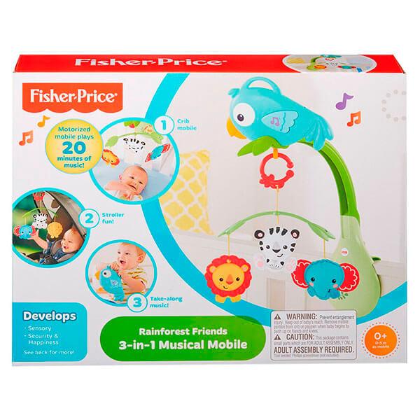 Mattel Fisher-Price Фишер Прайс Мобиль 3в1 "Друзья из тропического леса"