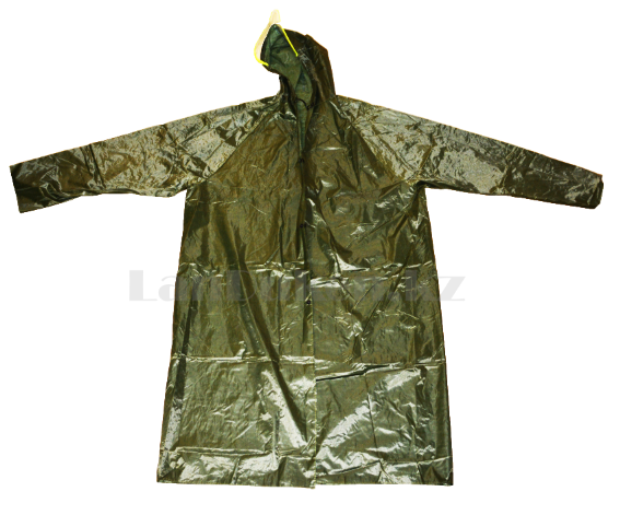 Плащ дождевик с козырьком в чехле МА-1102 зеленый, фото 1