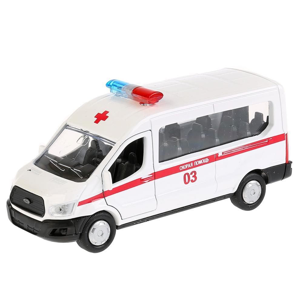 Технопарк Инерционная машина "FORD Transit" - Скорая помощь (белая), фото 1