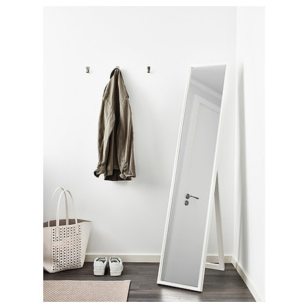 Зеркало напольное ФЛАКНАН белый ИКЕА, IKEA, фото 2