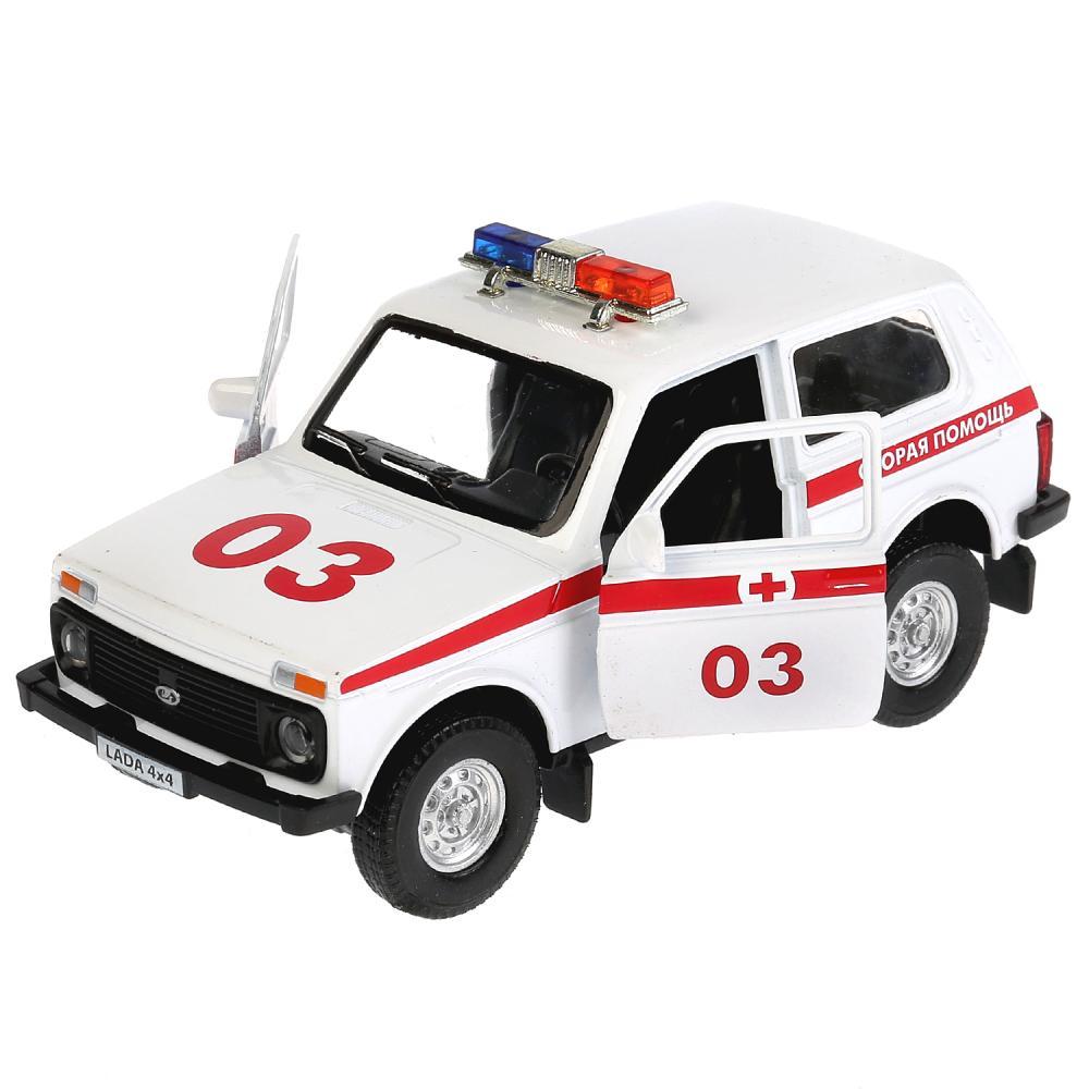 Технопарк Инерционная машина "LADA 4x4" - Скорая помощь (свет, звук)