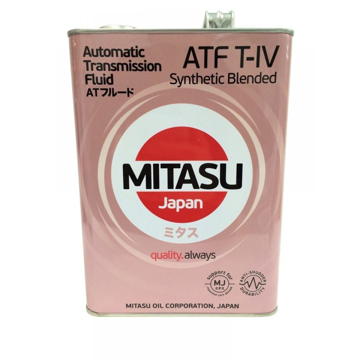 Трансмиссионное масло для АКПП MITASU ATF T-IV Synthetic Blended для автомобилей TOYOTA LEXUS, DAIHATSU 4L