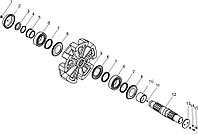 Вал ведущего колеса крана ДЭК-251 25.03.00.001