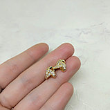 Бусина с фианитами, 10х10х5мм, фото 2