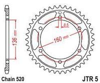 Звезда задняя JTR 5.47