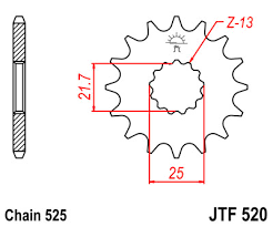 Звезда передняя JTF 520.17 - фото 1 - id-p67459520