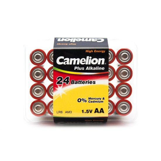 CAMELION LR6-PB24 Батарейка Plus Alkaline, AA, 1.5V, 2700 mAh, 24 шт., Пластиковый кейс