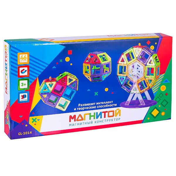 Магнитой  Конструктор магнитный Колесо обозрения (46 деталей, 8 - с окном)