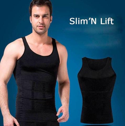 Утягивающая майка для мужчин Slim and Lift for men BLACK (XXXL) - фото 7 - id-p67394930