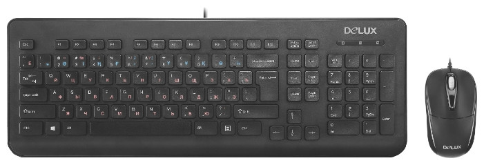 Клавиатура и мышь, USB, Delux DLD-1005, Черный ,KeyBoard + mouse, Black