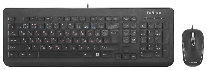 Клавиатура и мышь, USB, Delux DLD-1005, Черный ,KeyBoard + mouse, Black - фото 1 - id-p67473890