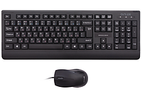 Клавиатура и мышь, USB, Delux DLD-6075, Черный ,KeyBoard + mouse, Black