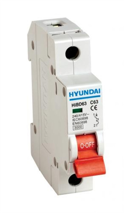 Автоматический выключатель HIBD63-N 1Р 10А HYUNDAI